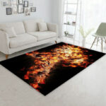 Tapis de salon Goku Feu Ultra Instinct Tapis de chambre