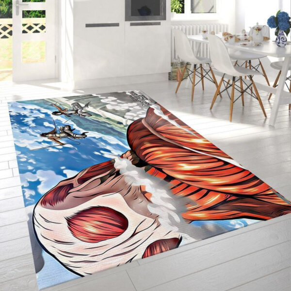 Tapis de salon L' L'Attaque des Titans-Attack On Titan double équipe Tapis de chambre