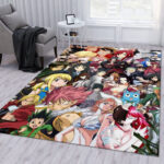 Tapis de salon Tous les personnages Anime Manga Crossover 2 Tapis de chambre