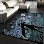Tapis de salon Van Gogh Nuit étoilée Cloud Strife Final Fantasy VII Tapis de chambre