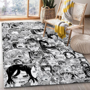 Tapis de salon Visage de fille anime Tapis de chambre
