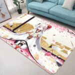 Tapis de salon Pétale Fille Anime 1 Tapis de chambre