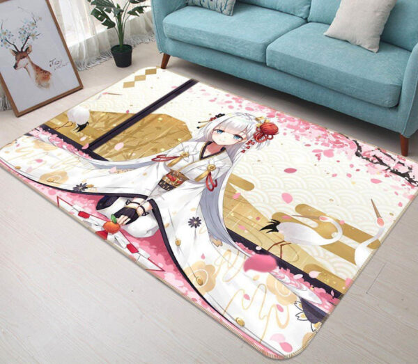 Tapis de salon Pétale Fille Anime 1 Tapis de chambre