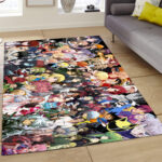 Tapis de salon Tous les personnages Anime Manga Crossover 3 Tapis de chambre