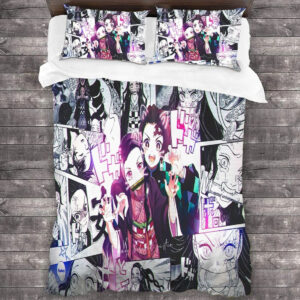Housse De Couette Comic Demon Slayer Parure de lit Ensemble De Literie