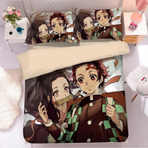 Housse De Couette Demon Slayer Kimetsu No Yaiba 8 Parure de lit Ensemble De Literie