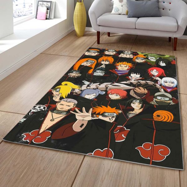 Tapis L'Équipe Akatsuki Dans Naruto Manga 1002 Tapis Chambre – Image 2