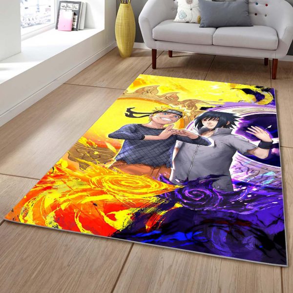 Tapis Naruto Uzumaki Et Sasuke Uchiwa 1002 Tapis Chambre – Image 2