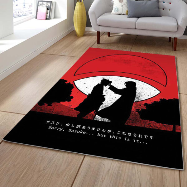 Tapis Frères Itachi Uchiha Et Sasuke Uchiha Tapis Chambre – Image 2