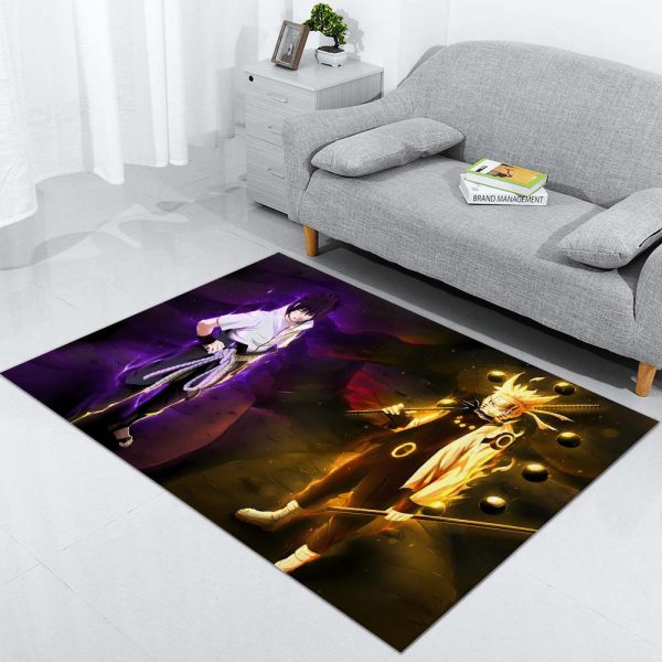Tapis Naruto Et Uchiha Sasuke Se Battent Tapis Chambre – Image 2
