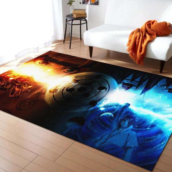 Tapis Naruto Uzumaki Et Sasuke Uchiha 1003 Tapis Chambre – Image 2