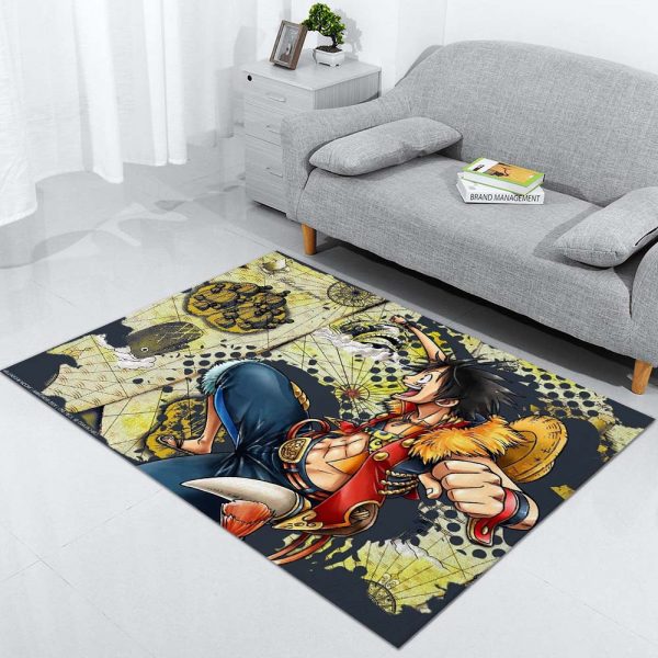 Tapis Luffy Avec Une Carte One Piece Tapis Chambre – Image 2