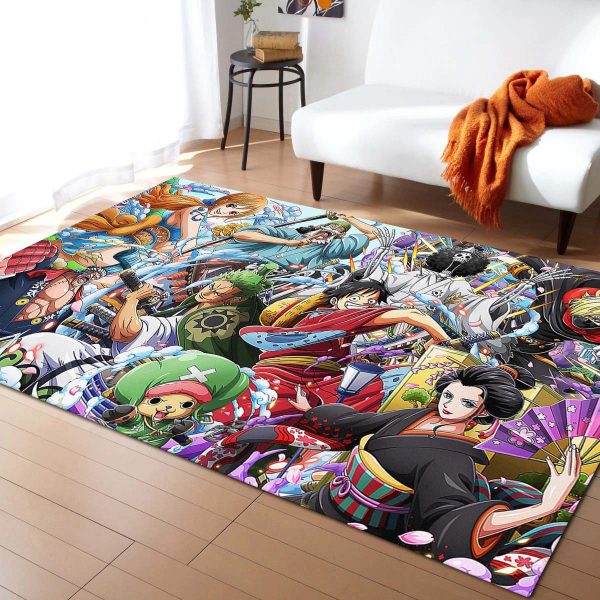 Tapis One Piece Luffy Et Tous Les Personnages 1004 Tapis Chambre – Image 2
