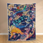 Couverture Demon Slayer Kimetsu no Yaiba Personnages 1003 Plaid Polaire Plaid Canapé