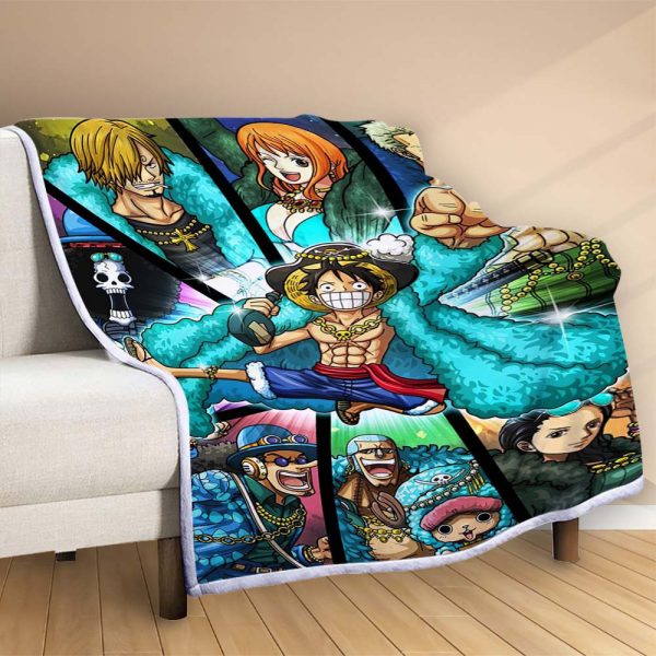 Plaid Luffy et tous les personnages 1011 Couverture Polaire Plaid Canapé – Image 2