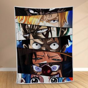 Plaid Luffy et tous les personnages 1003 Couverture Polaire Plaid Canapé
