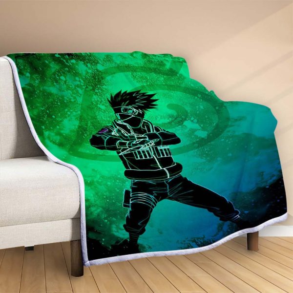 Plaid Kakashi Lame Naruto Couverture Polaire Plaid Canapé – Image 2