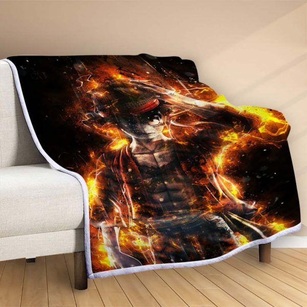 Plaid One Piece Monkey D Luffy 1003 Couverture Polaire Plaid Canapé – Image 2