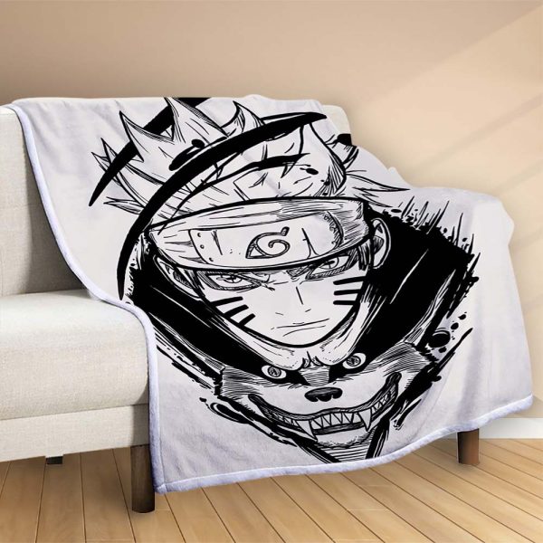 Plaid Naruto Uzumaki Personnage 1002 Couverture Polaire Plaid Canapé – Image 2