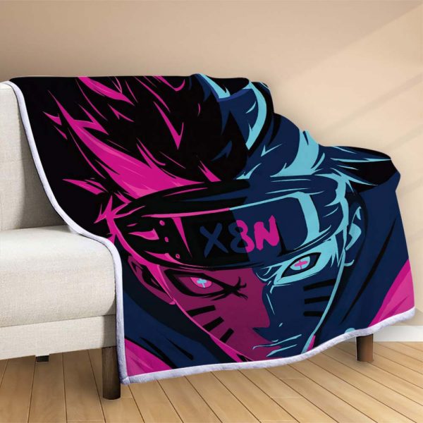 Plaid Naruto Uzumaki Personnage 1003 Couverture Polaire Plaid Canapé – Image 2