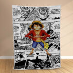 Plaid Monkey D Luffy One Piece Manga 2 Couverture Polaire Plaid Canapé
