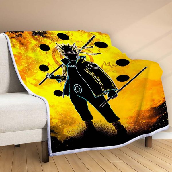 Plaid Naruto Uzumaki Personnage 1008 Couverture Polaire Plaid Canapé – Image 2