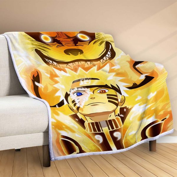 Plaid Naruto Uzumaki Personnage 1009 Couverture Polaire Plaid Canapé – Image 2