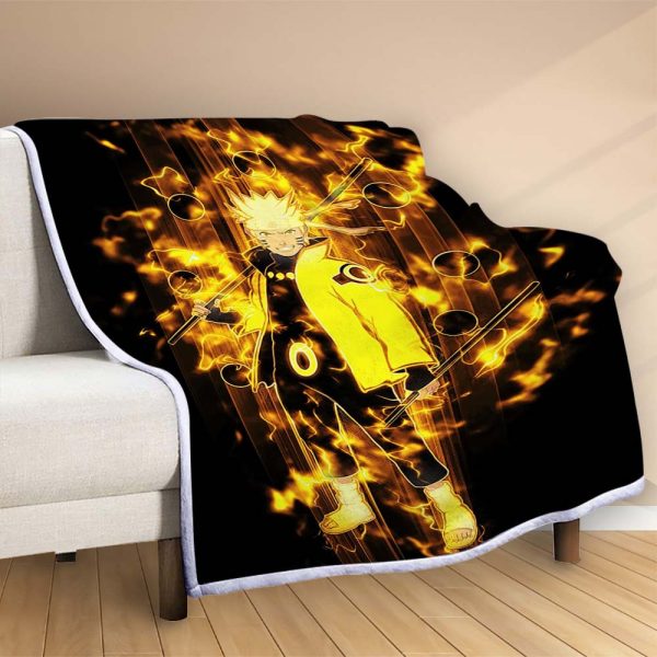 Plaid Naruto Uzumaki Personnage 1005 Couverture Polaire Plaid Canapé – Image 2