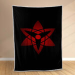 Plaid Naruto Mangekyou Sharingan Couverture Polaire Plaid Canapé