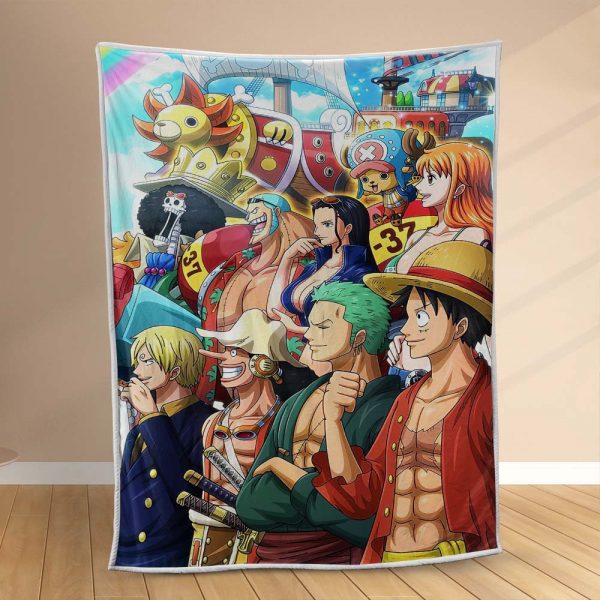 Plaid Luffy et tous les personnages 1008 Couverture Polaire Plaid Canapé