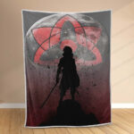 Plaid Sasuke Sharingan Bloodmoon 1001 Couverture Polaire Plaid Canapé