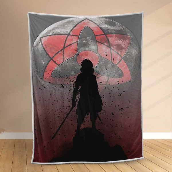 Plaid Sasuke Sharingan Bloodmoon 1001 Couverture Polaire Plaid Canapé