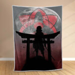 Plaid Sasuke Uchiwa dans le personnage de Naruto Couverture Polaire Plaid Canapé