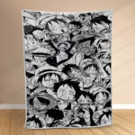 Plaid Monkey D Luffy One Piece Manga Couverture Polaire Plaid Canapé