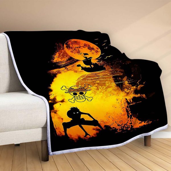 Plaid One Piece Monkey D Luffy 1001 Couverture Polaire Plaid Canapé – Image 2