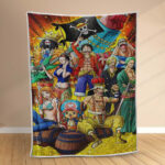 Plaid One Piece Golden Couverture Polaire Plaid Canapé