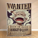 Plaid Wanted Monkey D Luffy Gear 5 en une seule pièce Couverture Polaire Plaid Canapé