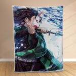 Couverture Tanjiro Demon Slayer Kimetsu no Yaiba 1003 Plaid Polaire Plaid Canapé