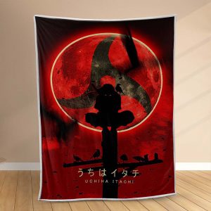 Plaid Uchiwa Itachi dans Naruto Manga 1002 Couverture Polaire Plaid Canapé