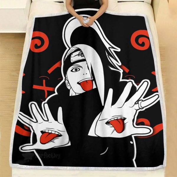 Plaid Deidara Naruto 01 Couverture Plaid Polaire Plaid Canapé – Image 2