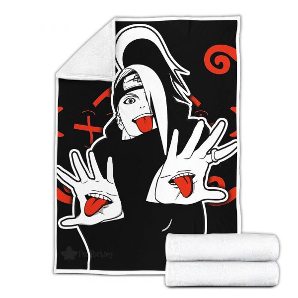 Plaid Deidara Naruto 01 Couverture Plaid Polaire Plaid Canapé – Image 3