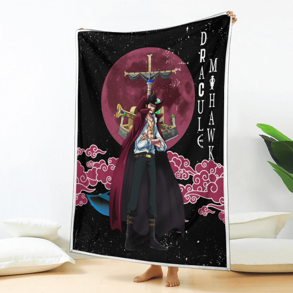 Plaid Dracule Mihawk One Piece 03 Couverture Plaid Polaire Plaid Canapé – Image 2