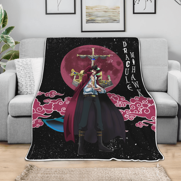 Plaid Dracule Mihawk One Piece 03 Couverture Plaid Polaire Plaid Canapé – Image 3