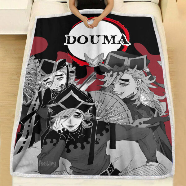 Couverture Douma Demon Slayer Plaid Polaire Plaid Canapé – Image 3