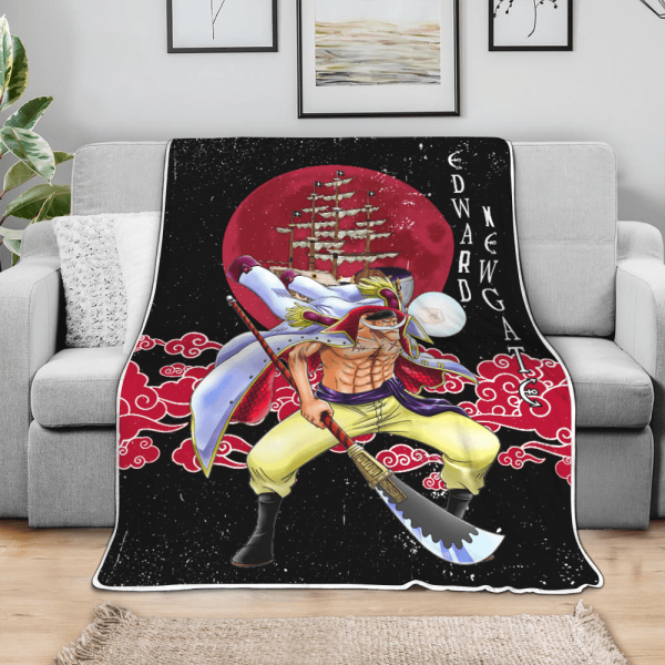 Plaid Edward Newgate Whitebeard One Piece 02 Couverture Plaid Polaire Plaid Canapé – Image 3