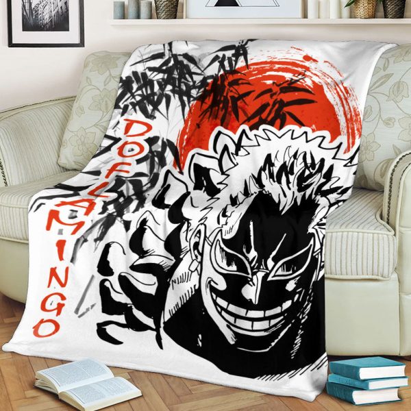 Plaid Donquixote Doflamingo One Piece 02 Couverture Plaid Polaire Plaid Canapé – Image 2