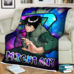 Plaid Might Guy Naruto 03 Couverture Plaid Polaire Plaid Canapé