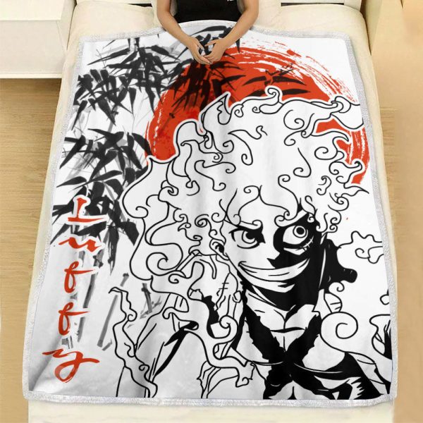Plaid Monkey D. Luffy Gear 5 One Piece Couverture Plaid Polaire Plaid Canapé