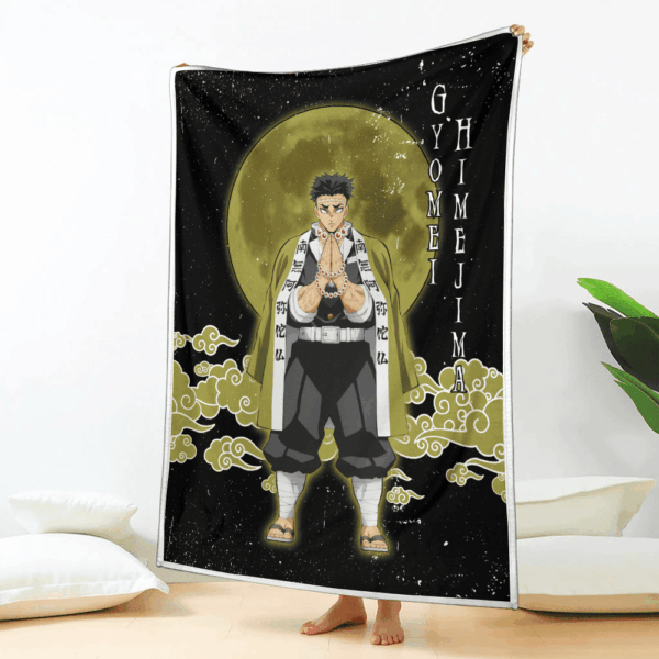 Couverture Gyomei Himejima Demon Slayer Plaid Polaire Plaid Canapé – Image 2