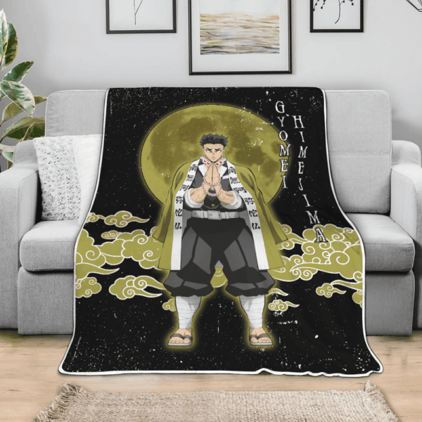 Couverture Gyomei Himejima Demon Slayer Plaid Polaire Plaid Canapé – Image 3